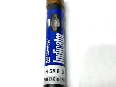 USED LITTELFUSE INDICATOR FUSE DUAL ELEMENT TIME DELAY CLASS RK5 8A LOT OF 2