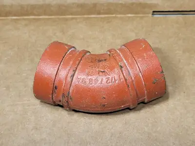 1-1/2" Grooved End 45deg Elbow Fitting No.11