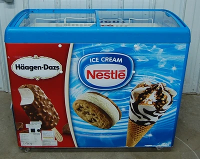 142-0468 AHT RIO S 100 Sliding Top Self Contained Freezer Merchandiser