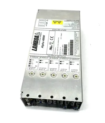 USED TDK LAMBDA ALPHA 400W POWER SUPPLY CA400 24D_IN,24D_IN,5B,5B,15/15E