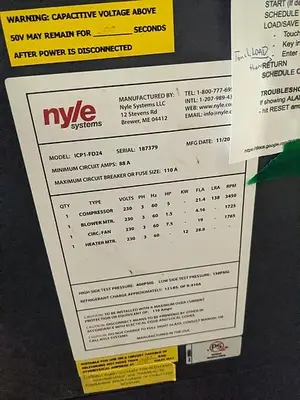 USED NYLE DEHYDRATORS ICP1-FD24