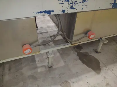 3 STAGE X 12" WIDE FLO-MATIC MODEL #C20-2-1BELT CONVEYOR STAINLESS STEEL HEATED PARTS WASHER: STOCK #17034