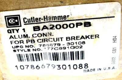 NEW CUTLER HAMER BA2000PB TERMINAL CONNECTOR