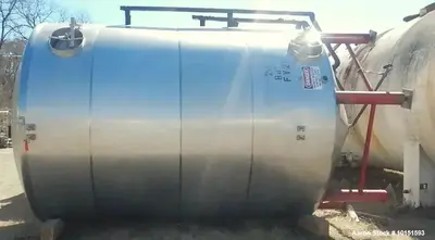 Used 8,400 Gallon (200 BBL) Stainless Steel Jacketed Tank – Cone Bottom Fermentation & Storage Vessel with CIP