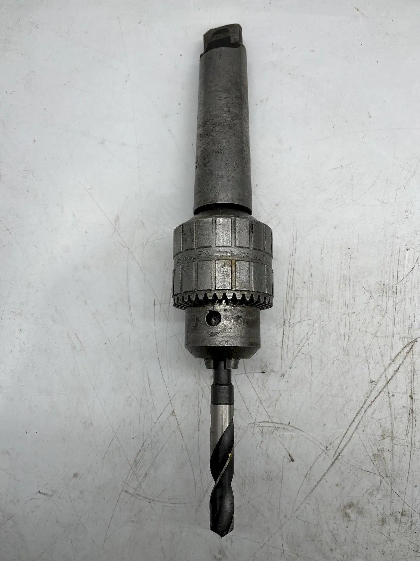 1/16" TO 3/4" LFA HEAVY DUTY CHUCK MODEL 85-9A 4JT, TAPER & DRILL BIT: STOCK #16021