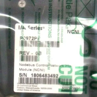 NEW INVENSYS FOXBORO P0972PP INTERFACE MODULE REV.0B