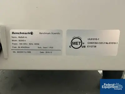 USED Benchmark Scientific Benchmark 4L My Bath Model B2000-4