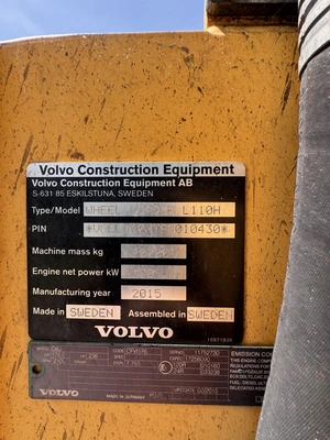Used 2015 Volvo L110H Wheel Loaders Florida US | Zadoon Equipment #1480682