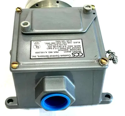 NEW CUSTOM CONTROL SENSORS 604V1 VACUUM SWITCH