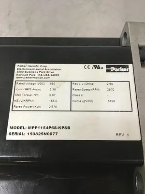 USED PARKER HANNIFIN MPP1154P6S-KPSB