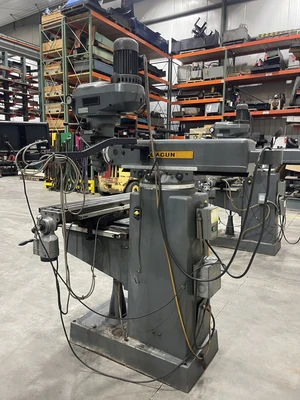 Lagun 10″ x 44″ Table Vertical Knee Mill, Model FTV-1, 3 HP
