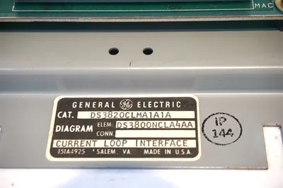 USED GENERAL ELECTRIC DS3820CLMA1A1A CURRENT LOOP INTERFACE