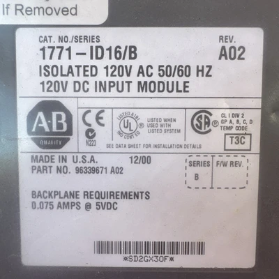 NEW Allen-Bradley 1771-ID16B