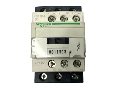 Used Schneider Electric TeSys Deca IEC Contactor 3-Phase 24VDC Coil 18A PLC Contactors Michigan US | Maverick Industrial Sales #1401817