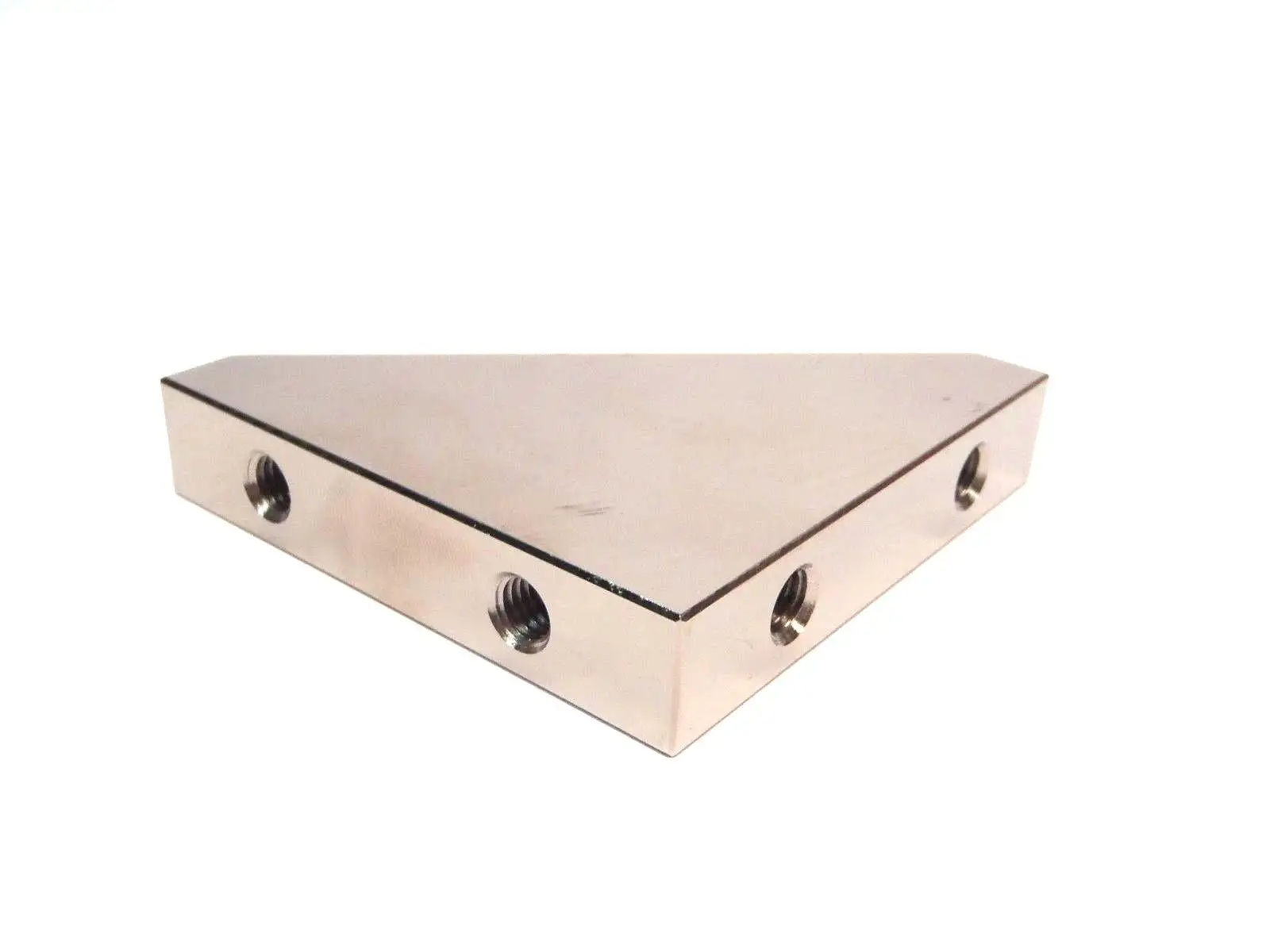 USED MISUMI TRIANGULAR TAPPED STANDARD HOLE STEEL GUSSET 80X80