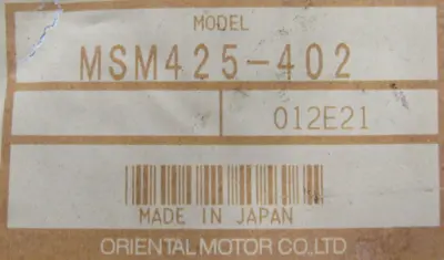 NEW ORIENTAL MOTOR MSM425-402 SPEED CONTROL MOTOR MSM425402
