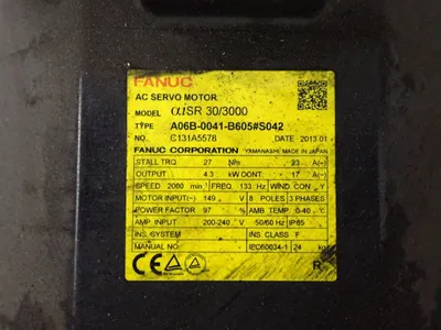 Used 2013 FANUC A06B0041B605#5042 Motors (misc) Ohio US | HGR 24 #870868