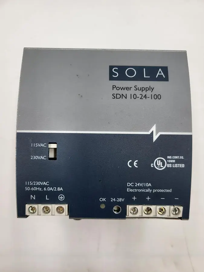 Used SOLA SOLA POWER SUPPLY SDN 10-24-100 Power Supplies | ND Industrial Surplus #1217077