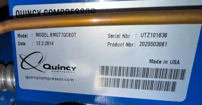 USED 2014 QUINCY BMQT7QCBDT