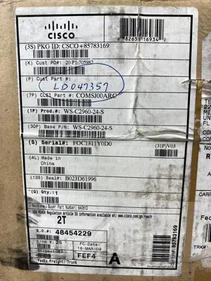 Used Cisco WS-C2960-24-S Network Switches South Carolina US | Palmetto Automation #1336459