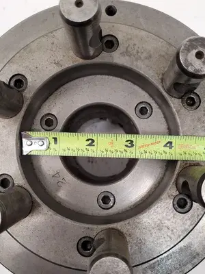 8-1/4" DIAMETER, 3 JAW LATHE CHUCK WITH 2.25" THROUGH HOLE AND D1-6 MOUNT TYPE