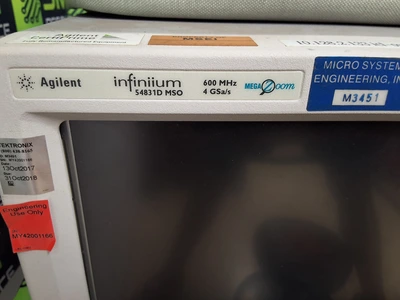 AGILENT INFINIIUM 54831D MSO OSCILLOSCOPE 600 MHz 4 GSa/s MEGA ZOOM