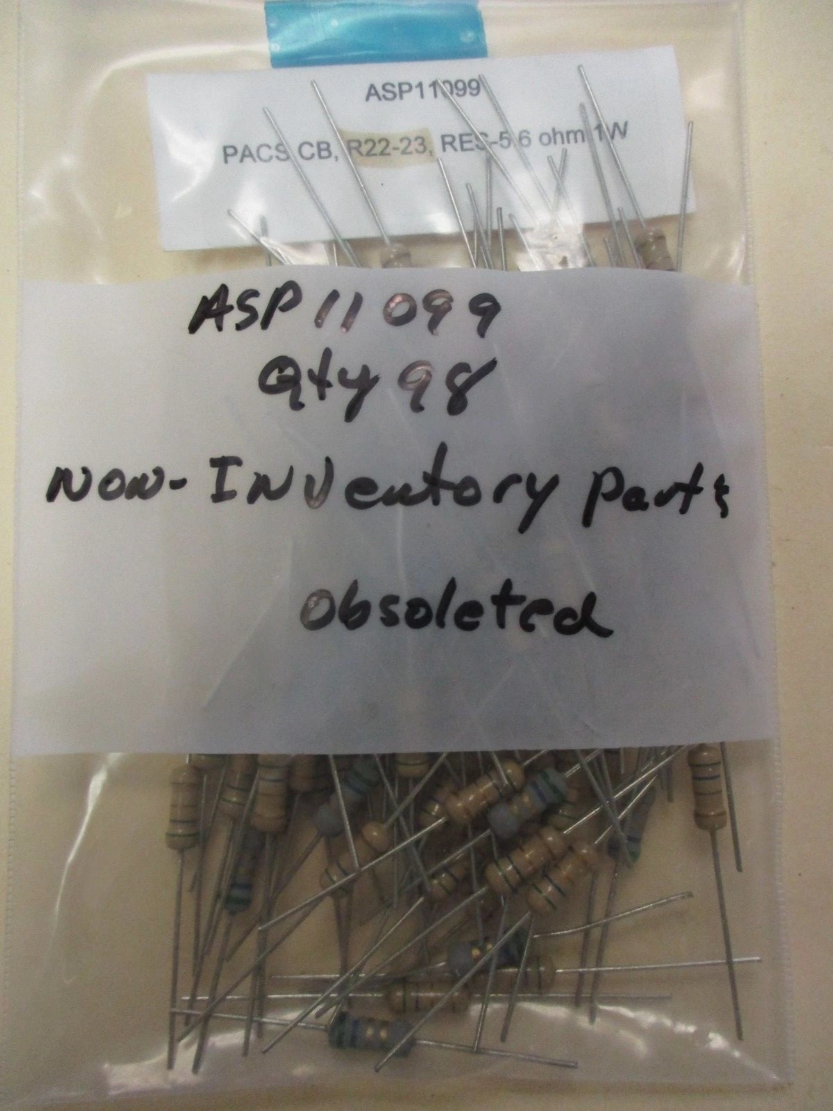 New ASP11099 RES-5.6 ohm, 1W Pacs CB, R22-23 Resistors (QTY 98)