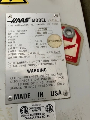 1999 HAAS VF6 Vertical Machining Centers | Mohawk Machinery (6)