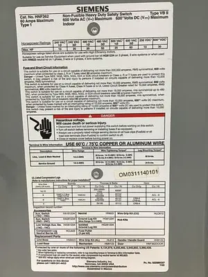USED SIEMENS HNF362