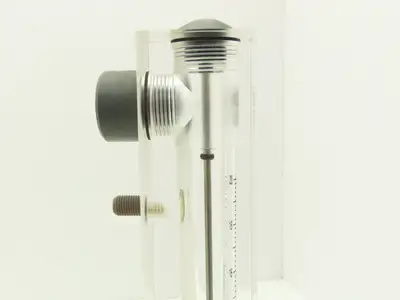 King Instrument 75302117C05 Flow Meter 14" Long 3/4" NPT Adjustable Clear F Port