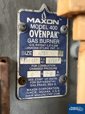 USED Fluid Air Fluid Air Fluid Bed Dryer, Model 0500, S/S