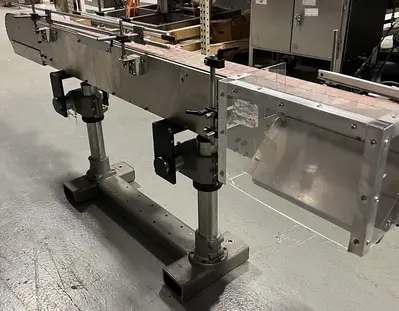 Used 9’ Long Stainless Steel Motorized Conveyor