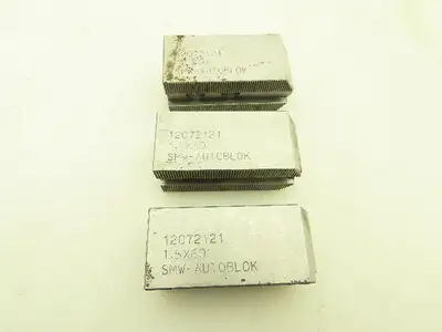 SMW Autoblock 12072121 Metric Serrated Soft Top Chuck Jaws 1.5x 60°   Lot of 3