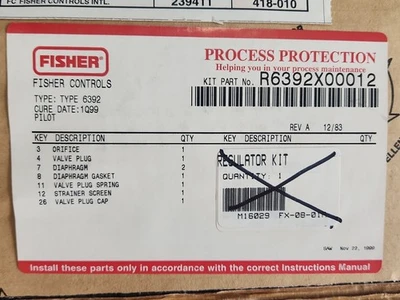 NEW Fisher R6392X00012