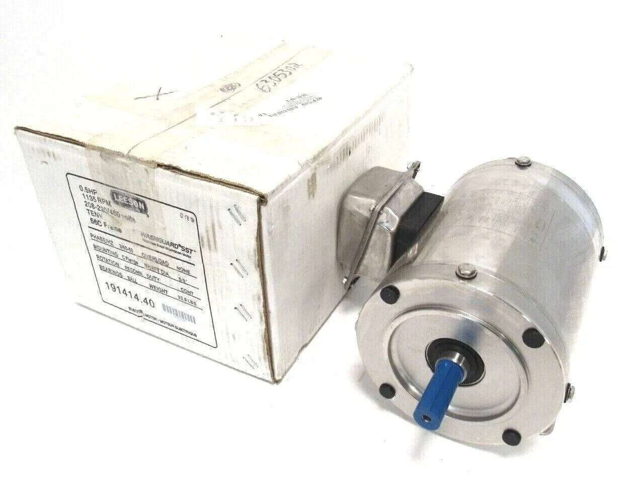 NEW LEESON 191414.40 MOTOR .5HP 1135RPM 208-230/460V 56C 5/8" DIA. C6T11NK7A