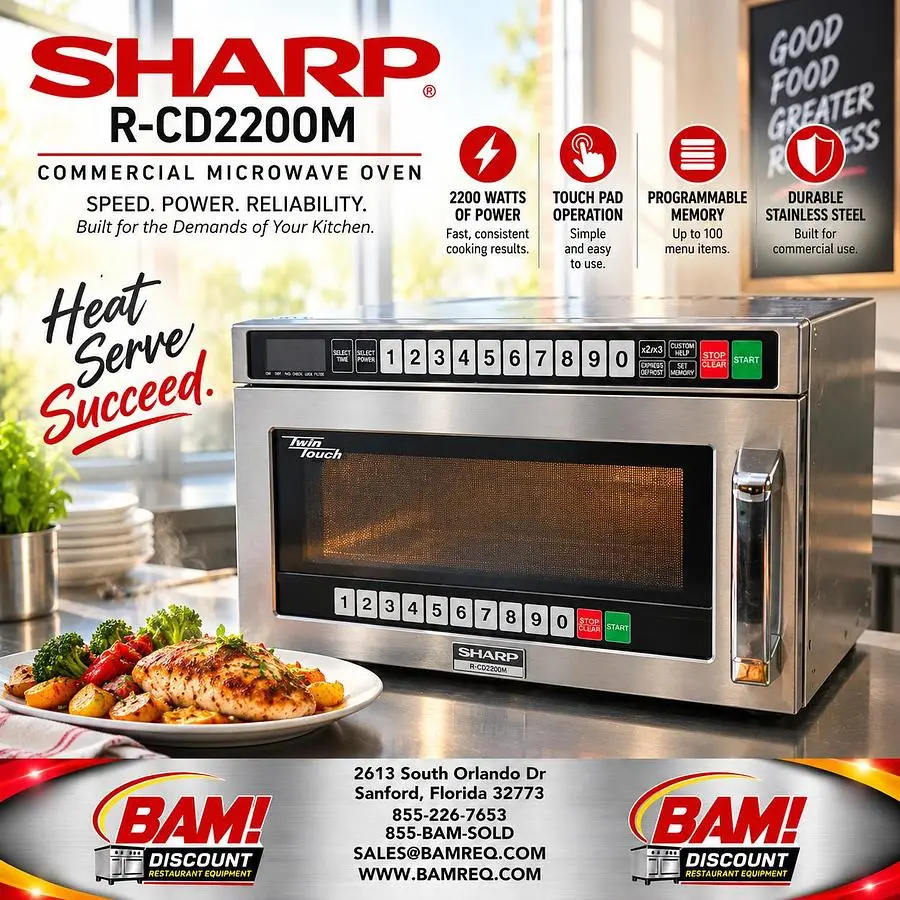 Used SHARP R-CD2200M Ovens Florida US | BAM Discount Restaurant Equipment #1442918