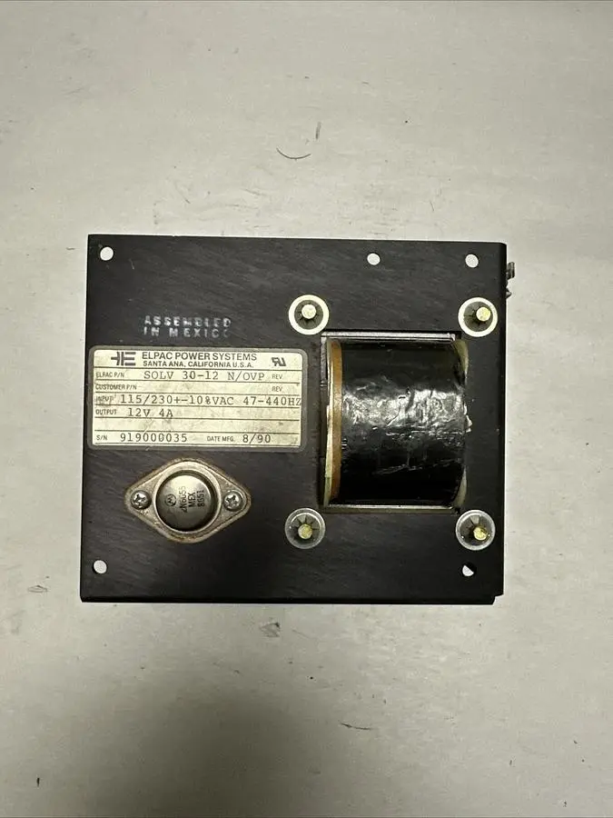 Used ELPAC SOLV 30-12 N/OVP Miscellaneous Equipment (Electrical & Power) Ohio US | Surplus Asset Holdings #1209983