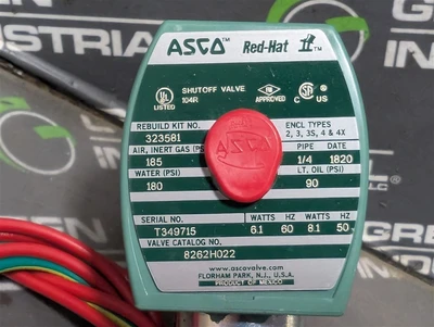 ASCO 8262H022 Red Hat Solenoid Valve 1/4" 120V New NIB