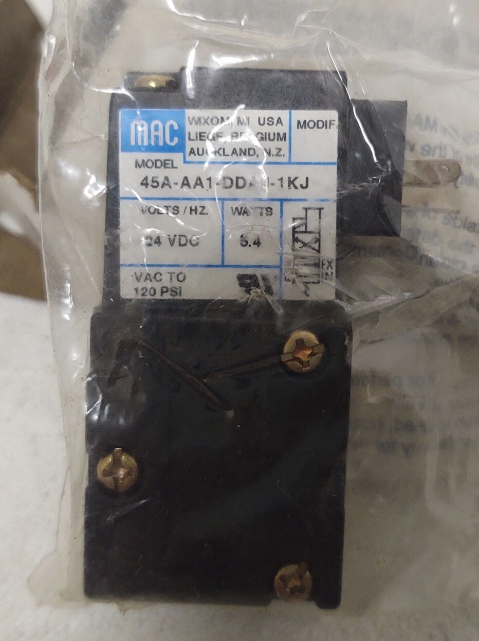 NEW MAC VALVES INC 45A-AA1-DDAJ-1KD
