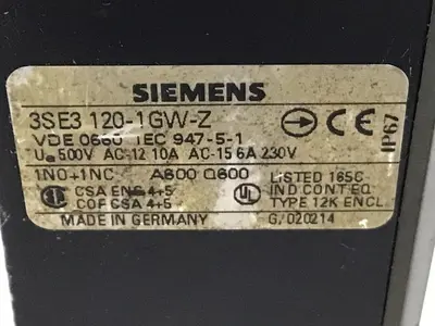 USED SIEMENS 3SE3 120-1GW-Z