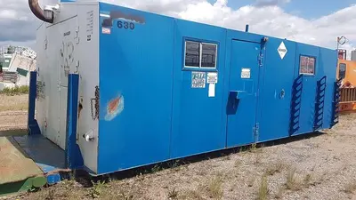 USED NATIONAL JWS-300L 4X5 TRIPLEX WELL SERVICING REVERSING MUD PUMP PACKAGE