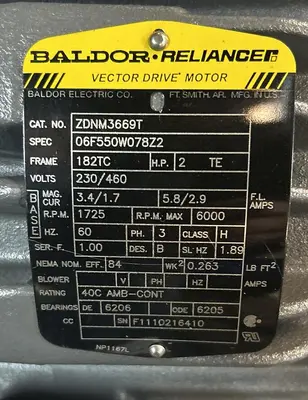 New | in-Stock BALDOR ZDNM3669T Industrial Controls | Surplus Asset Holdings #1220172