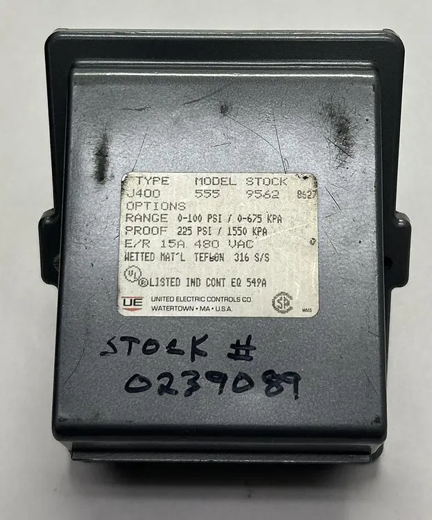 New | in-Stock UNITED ELECTRIC J400-555-9562 Miscellaneous Equipment (Electrical & Power) | Surplus Asset Holdings #1197807