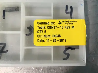 New | in-Stock 2017 NORTH AMERICAN CARBIDE CBN1715 REV M Tooling & Accessories (Other) Ohio US | HGR 24 #1343897