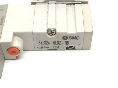 SYJ324-5LOZ-M5 | SMC  3-Port 2-Position Solenoid Valve M5 Base Mounted 24VDC - Used