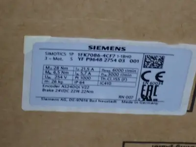USED SIEMENS 1FK70864CF7 11BH0