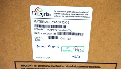 NEW ENTEGRIS PS-16K12K-3 UNION REDUCER PS16K12K3