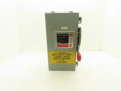 Cutler Hammer DH362FDK Eaton Safety Disconnect Switch 60A 600V Non-Fusible