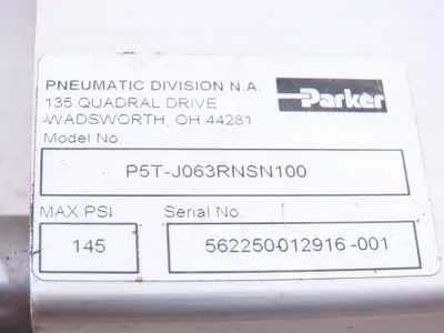 Parker P5T-J063RNSN100 Pneumatic Guided Cylinder 63mm Bore x 100mm Stroke