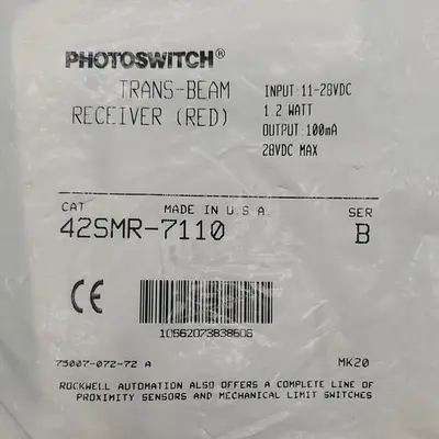 New | in-Stock ALLEN-BRADLEY ALLEN-BRADLEY PHOTOS WITCH TRANSBEAM RECEIVER 425SMR-7110 SER.B Sensors | ND Industrial Surplus #1212136